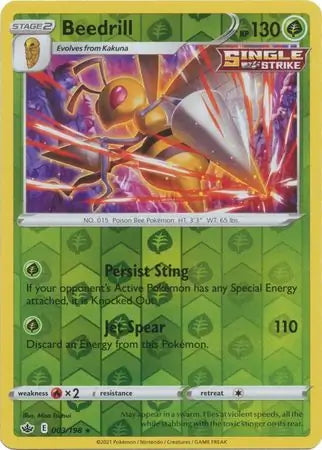 Chilling Reign Beedrill #3/198 reverse holo